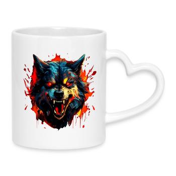 chien - Mug avec anse en forme de cœur - blanc - Droite