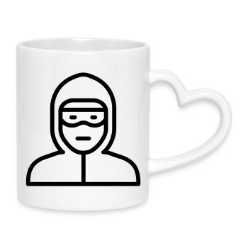hacker - Mug avec anse en forme de cœur - blanc - Droite