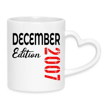 19th Birthday December 2007 - Mug with Heart-Shaped Handle - white - Right