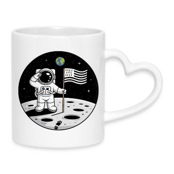 Bretonischer Astronaut BZH Pride Weltraumhumor Gwenn - Tasse mit Herzhenkel - Weiß - Rechts