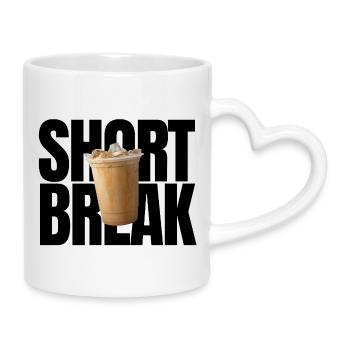 Short Break - Mug with Heart-Shaped Handle - white - Right