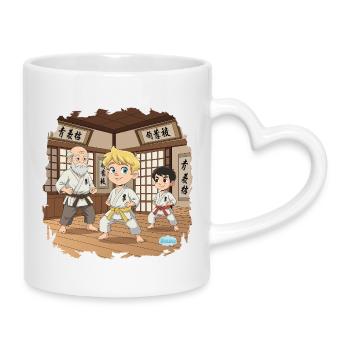 Bouno in Karate - Little Martial Artist - Mug with Heart-Shaped Handle - white - Right
