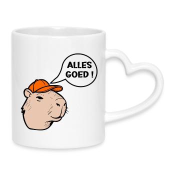 Alles gut - Tasse mit Herzhenkel - Weiß - Rechts