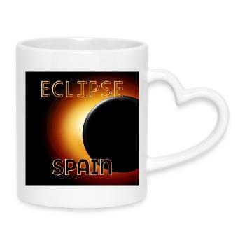 ECLIPSE SPAIN August 2026 - Mug with Heart-Shaped Handle - white - Right