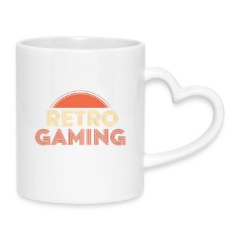 Jeux rétro - Mug avec anse en forme de cœur - blanc - Droite