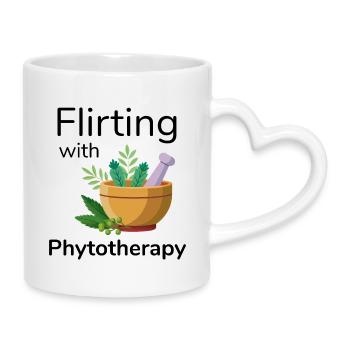 Herbalist Flirting With Phytotherapy Professional  - Mug with Heart-Shaped Handle - white - Right