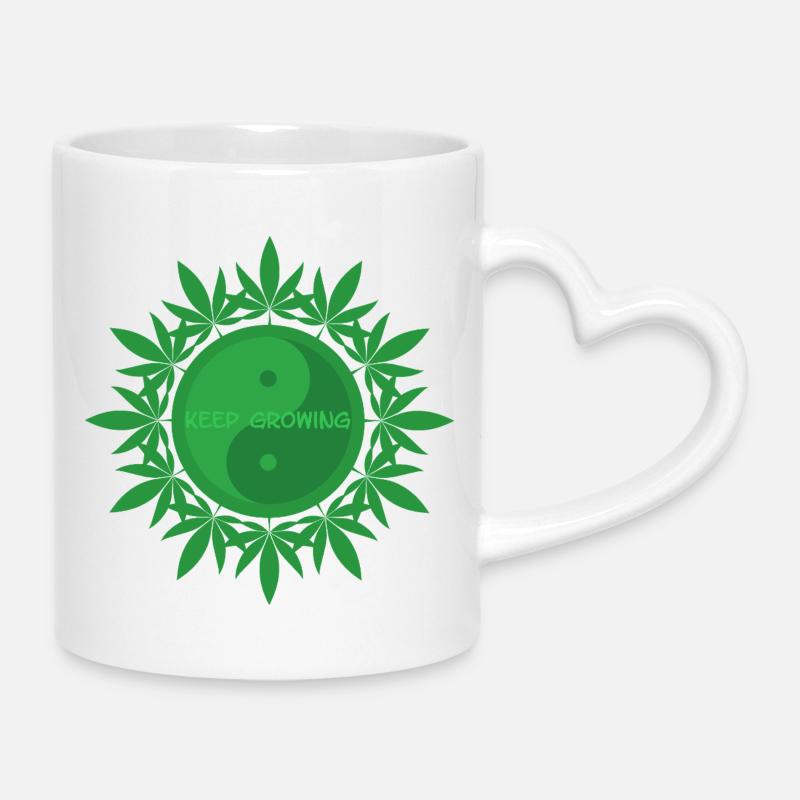 Continue de grandir - Mug avec anse en forme de cœur - blanc