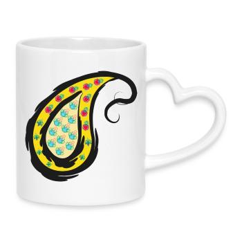 Orientalisches Symbol - Tasse mit Herzhenkel - Weiß - Rechts