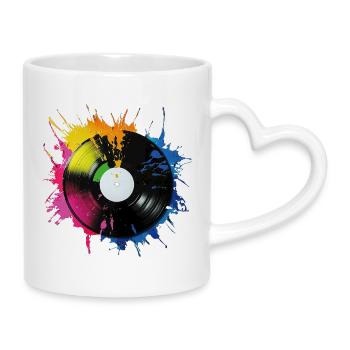 Record - Mug with Heart-Shaped Handle - white - Right