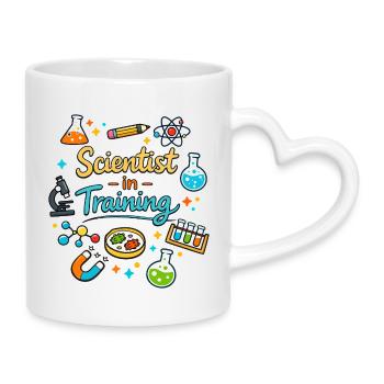 Young scientist in training - Mug with Heart-Shaped Handle - white - Right