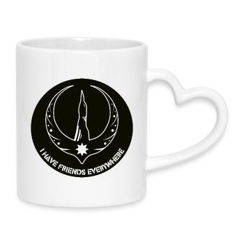 Rebellion Loon Logo - Eistaucher Rebellion Logo - Tasse mit Herzhenkel - Weiß - Rechts
