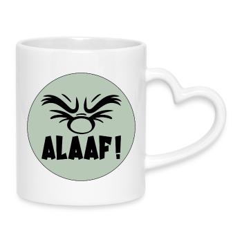 Karneval Kostüm Alaaf - Tasse mit Herzhenkel - Weiß - Rechts