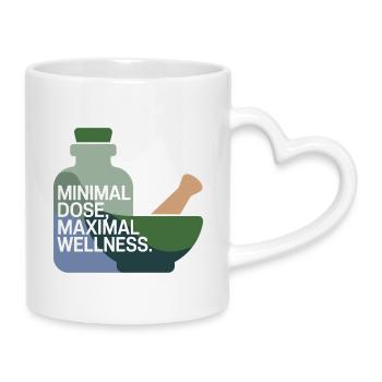 Homeopathy Minimal Dose Maximal Wellness - Mug with Heart-Shaped Handle - white - Right