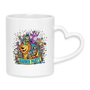 Fools' Party - Mug with Heart-Shaped Handle - white - Right