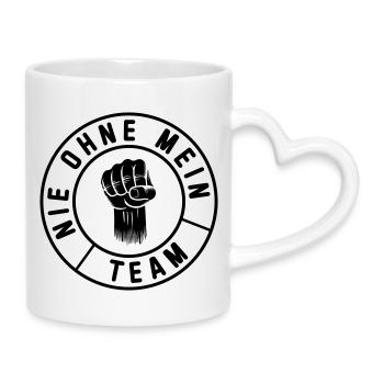 My Team - Mug with Heart-Shaped Handle - white - Right