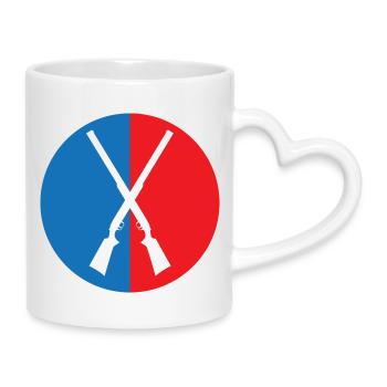 Chasse - Chasseur - Mug avec anse en forme de cœur - blanc - Droite