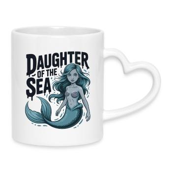Daughter of the Sea - Mug with Heart-Shaped Handle - white - Right