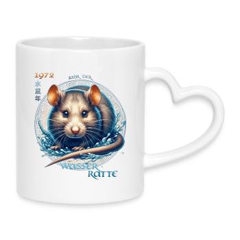 Water Rat 1972 – Legendary and in the Element - Mug with Heart-Shaped Handle - white - Right