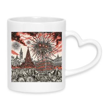 Valencia Fallas Tradition - Tasse mit Herzhenkel - Weiß - Rechts