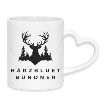 Härzbluetbündner - Mug avec anse en forme de cœur - blanc - Droite