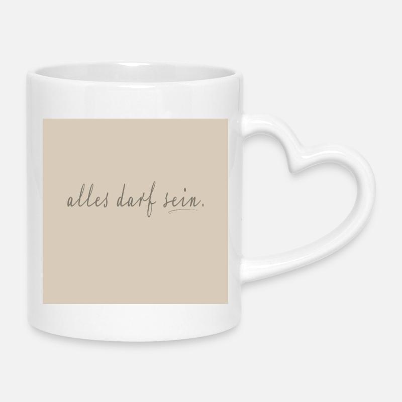 Tout peut être – Affiche à scénario réduit - Mug avec anse en forme de cœur - blanc