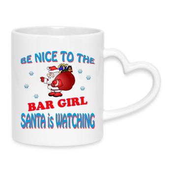 SANTA BAR GIRL - Tasse mit Herzhenkel - Weiß - Rechts