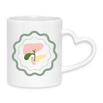 Anatomie Modell - Tasse mit Herzhenkel - Weiß - Rechts
