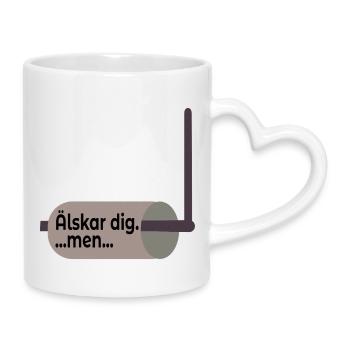 Relation avec le détenteur de papier toilette - Mug avec anse en forme de cœur - blanc - Droite