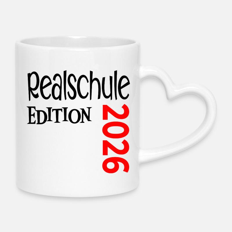 Certificat de fin d’études secondaires 2026 Fin d’études secondaires - Mug avec anse en forme de cœur - blanc