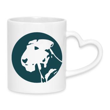Agriculteur Airedale - Mug avec anse en forme de cœur - blanc - Droite