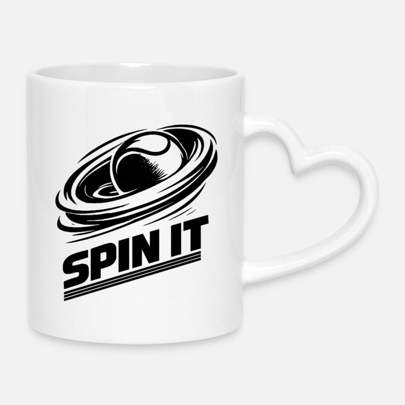 Padel Spin It Sport Passion Performance - Tazza con manico a forma di cuore - bianco