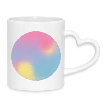 Aura-Check-Pastellgradientensphäre - Tasse mit Herzhenkel - Weiß - Rechts