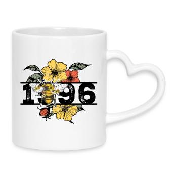 Vintage 1996 - Tasse mit Herzhenkel - Weiß - Rechts