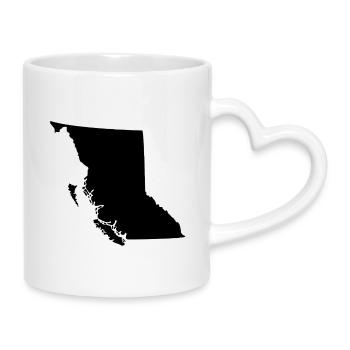 British Columbia - Mug with Heart-Shaped Handle - white - Right