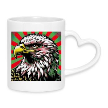 aigle - Mug avec anse en forme de cœur - blanc - Droite