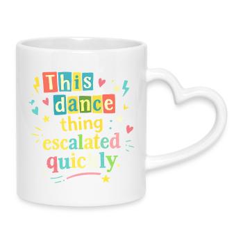 This dance quickly escalated - Mug with Heart-Shaped Handle - white - Right