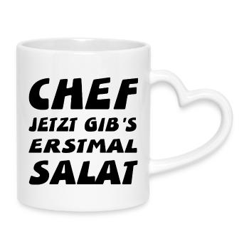 Chef - Tasse mit Herzhenkel - Weiß - Rechts