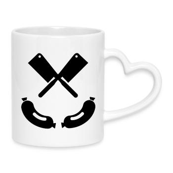 Metzger - Tasse mit Herzhenkel - Weiß - Rechts