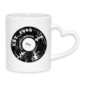Vintage 1966 - Mug with Heart-Shaped Handle - white - Right