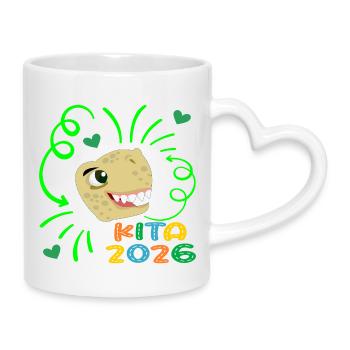 Dinosaur Kita 2026 - Mug avec anse en forme de cœur - blanc - Droite