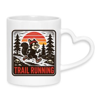 Trail Running - Mug with Heart-Shaped Handle - white - Right