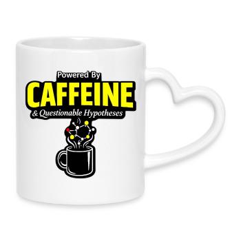 Coffee Chemistry: Caffeine Molecule Mug - Mug with Heart-Shaped Handle - white - Right
