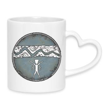 Maori Design - Mug with Heart-Shaped Handle - white - Right