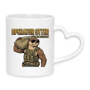 Operator Otter - Tasse mit Herzhenkel - Weiß - Rechts
