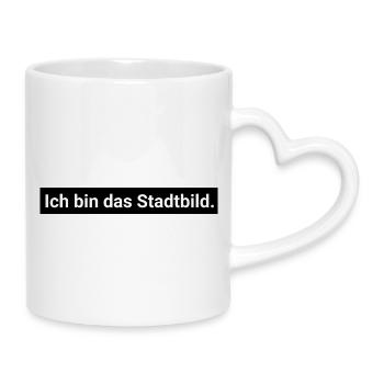 Paysage urbain - Mug avec anse en forme de cœur - blanc - Droite