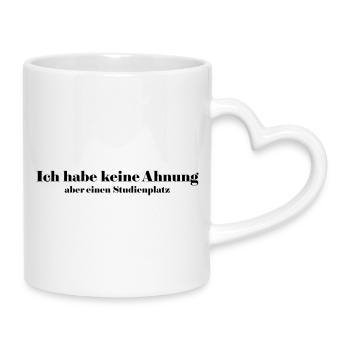 Study place - Mug with Heart-Shaped Handle - white - Right