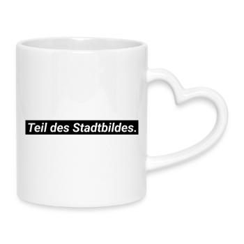 Partie intégrante du paysage urbain - Mug avec anse en forme de cœur - blanc - Droite