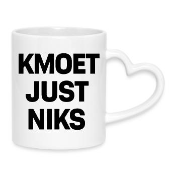 Kmoet just nothing, Dialecte anversois Chemises - Mug avec anse en forme de cœur - blanc - Droite