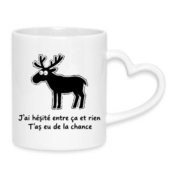 Funny Secret Santa Gift - Idea Christmas Humor - Mug with Heart-Shaped Handle - white - Right