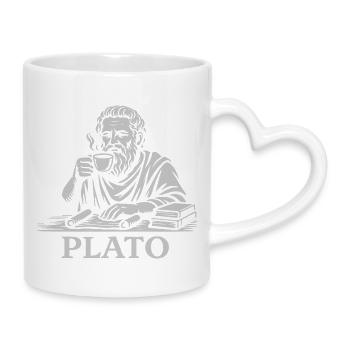 Plato Coffee Scholar - Mug avec anse en forme de cœur - blanc - Droite